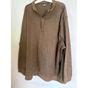 Hart Schaffner Marx Men’s Brown Quarter‑Zip Pullover Sweater Size 3XB